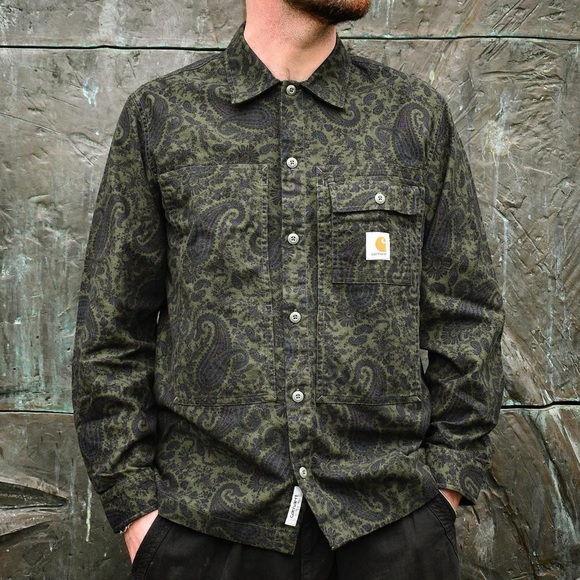 Carhartt WIT charter Paisley print in green- men - Picture 1 of 8